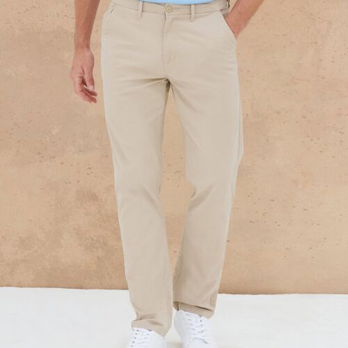 Stretch chinos with flex waistband Thumbnail
